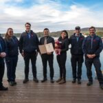 The crew presented the family with an honorary Canadian Coast Guard “Birth Certificate”.