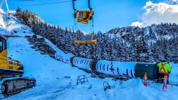 Pipeline from the Icy Pass to the Headwall.