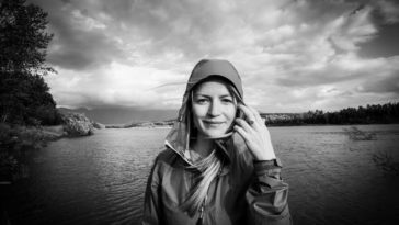 Andrea Reid on the Skeena.