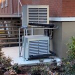 Heat pumps outside a house