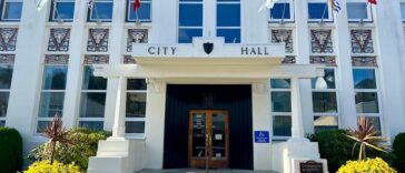 Front steps of city hall in Prince Rupert BC