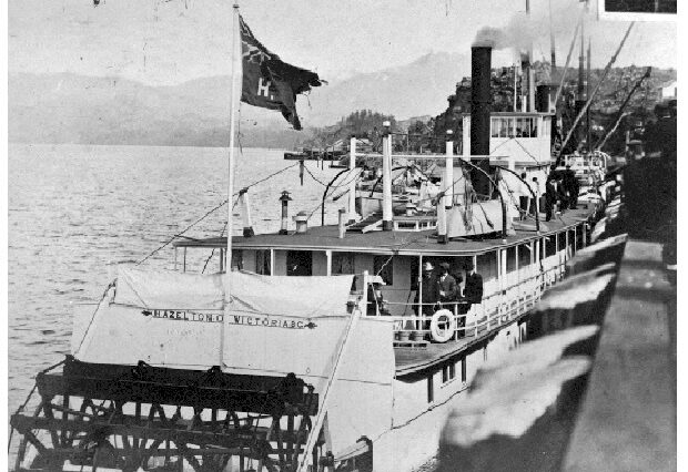 Sternwheleer steamboat "Hazelton" in PRince Rupert early 1900's